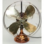 vintage restored century brass fan