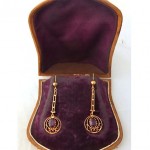 vintage victorian amethyst drop earrings