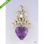 vintage victorian amethyst pendant