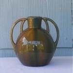 vintage wannopee arts & crafts pottery vase