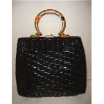 vintage wicker handbag