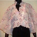 vintage zandra rhodes accordion ruffle bed jacket