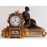 antique 1827 french bronze sevres porcelain mantle clock