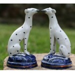 antique 1860s staffordshire dogs