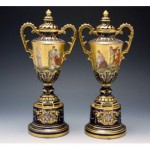 antique 1890s royal vienna urns