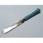 antique 1900s david andersen silver enamel letter opener