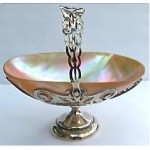 antique 1907 edwardian english silver mother of pearl bowl