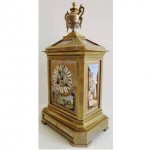 antique 19th century french japy freres brass porcelain clock