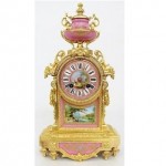 antique french ormolu sevres mantle clock