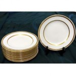 antique mintons for tiffany porcelain gilt salad plates