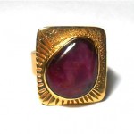 vintage 14k handcrafted monroe jackson star ruby ring