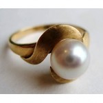 vintage 14k pearl ring