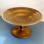 vintage 1920s tiffany bronze gold dore compote