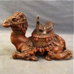 vintage 1925 cold painted spelter inkwell statue