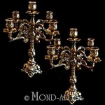 vintage 1940s bronze cast candelabra