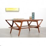 vintage 1950s danish modern teak coffee table