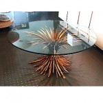 vintage 1950s italian gold gilt wheat sheaf table