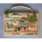 vintage 1950s japanese clutch celluloid elephants