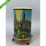 vintage 1957 miss liberty nyc skyline motion lamp