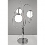 vintage 1960s chrome globe lamp