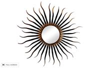 vintage 1960s french sunburst mirror