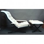 vintage 1960s westnofa felx lounge chair and ottoman