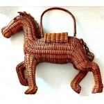 vintage 1960s wicker horse handbag