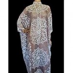 vintage 1970s lace caftan dress