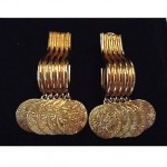 vintage 1980s valentino coin earrings