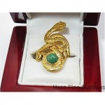 vintage 22k jade serpent ring
