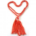 vintage angelskin coral necklace