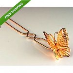 vintage art deco 18k butterfly hair piece