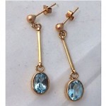 vintage blue topaz drop earrings