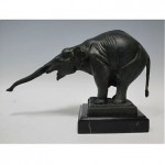 vintage bronze elephant statue