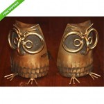 vintage c jere owl bookends