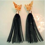 vintage christian dior tassel earrings