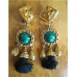 vintage christian lacroix tassel earrings