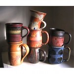 vintage collection pottery mugs