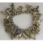 vintage english sterling silver charm bracelet