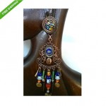 vintage florenza millefiori earrings