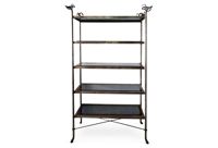 vintage iron etagere with ram heads
