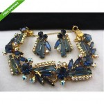 vintage juliana rhinestone bracelet and earrings