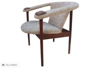 vintage mid-century adrian pearsall walnut chair