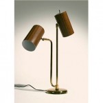 vintage mid-century double fixture desk lamp