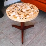 vintage mid-century edward wormley for dunbar tripod terrazzo table