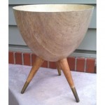 vintage mid-century fiberglass planter