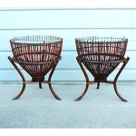 vintage mid-century fish trap tables