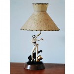 vintage mid-century hedi schoop harlequin lamp