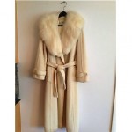 vintage mid-century lynn hayes fox collar wool coat