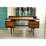 vintage mid-century milo baughman floating desk for drexel